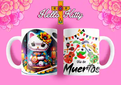 vectores plantilas HELLO KITTY,HALLOWEEN,DÍA DE MUERTOS,FESTEJO,